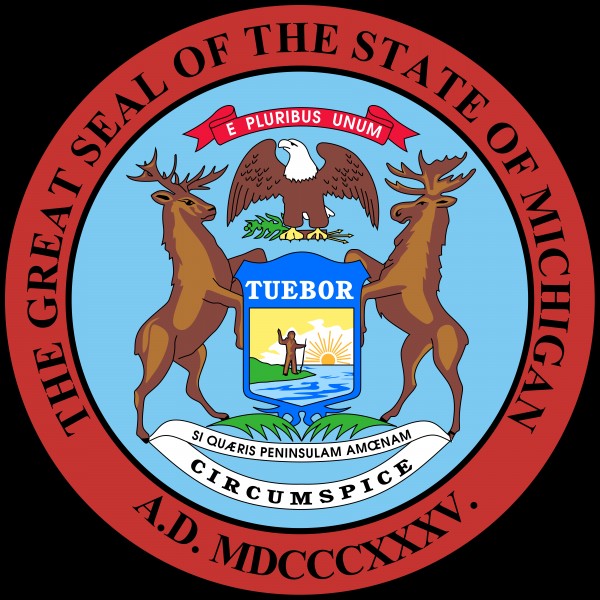 Michigan State Seal by Fun With Flags